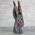 Glass beaded wood sculpture, 'Colorful Antelope' - Recycled Glass Beaded Wood Antelope Sculpture from Ghana thumbail