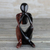 Ebony wood sculpture, 'Thoughtful Man' - Hand-Carved Ebony Wood Sculpture from Ghana thumbail