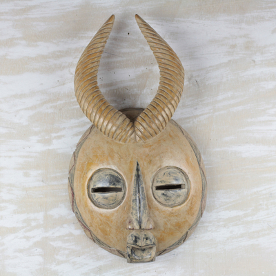 African wood mask, Yellow Gazelle