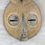 African wood mask, 'Yellow Gazelle' - Yellow Sese Wood African Mask with Horns from Ghana (image 2b) thumbail