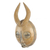 African wood mask, 'Yellow Gazelle' - Yellow Sese Wood African Mask with Horns from Ghana (image 2d) thumbail