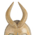 African wood mask, 'Yellow Gazelle' - Yellow Sese Wood African Mask with Horns from Ghana (image 2f) thumbail