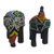 Figuren aus recyceltem Glasperlenholz, (Paar) - Elefantenfiguren aus recyceltem Glasperlenholz (Paar)