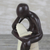 Wood sculpture, 'Thoughtful Reader' - Sese Wood Sculpture of a Reading Person from Ghana (image 2d) thumbail