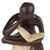 Wood sculpture, 'Thoughtful Reader' - Sese Wood Sculpture of a Reading Person from Ghana (image 2f) thumbail
