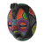 Máscara africana de madera con cuentas, 'Colorful Face' - Máscara con temática de pájaros de madera con cuentas de Ghana