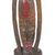 Máscara de madera africana - Máscara de madera de cara alargada marrón con acento rojo