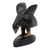 Wood sculpture, 'Clever Bird' - Sese Wood Bird Sculpture in Black from Ghana