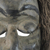 Afrikanische Holzmaske - Rustikale afrikanische Holz- und Jutemaske aus Ghana