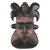 African wood mask, 'Bold King' - Sese Wood and Aluminum African Mask from Ghana thumbail