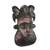 African wood mask, 'Bold King' - Sese Wood and Aluminum African Mask from Ghana (image 2d) thumbail