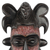 African wood mask, 'Bold King' - Sese Wood and Aluminum African Mask from Ghana (image 2e) thumbail