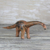 Holzskulptur - Rustikale Sese-Holzskulptur eines Dinosauriers aus Ghana