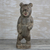Escultura en madera (18,5 pulg.) - Escultura de oso de madera rústica tallada a mano de Ghana (18,5 pulg.)