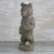 Escultura en madera (18,5 pulg.) - Escultura de oso de madera rústica tallada a mano de Ghana (18,5 pulg.)