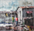 'Slum Vicinity' - Signed Impressionist Painting of a Ghanaian Slum thumbail