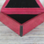 Leather Jewellery box, 'Delightful Triangle' - Triangular Leather Jewellery Box in Fuchsia from Ghana