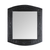 Leather wall mirror, 'Embossed Africa' - Handcrafted Leather Wall Mirror in Black from Ghana (image 2a) thumbail