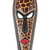 African wood mask, 'Graceful Giraffe' - Wooden African Mask with Giraffe Motifs from Ghana
