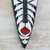 African wood mask, 'Love Stripes' - Handcrafted Wood African Mask in Black and White from Ghana (image 2d) thumbail