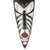 African wood mask, 'Love Stripes' - Handcrafted Wood African Mask in Black and White from Ghana (image 2e) thumbail