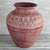 Ceramic vase, 'Adinkra Vessel' (14 inch) - Adinkra Motif Ceramic Vase from Ghana (14 inch)