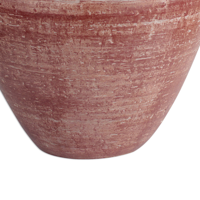 Keramikvase, (14 Zoll) - Keramikvase mit Adinkra-Motiv aus Ghana (14 Zoll)