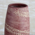 Ceramic vase, 'Dede Curve' - Curved Ceramic Vase in Red from Ghana