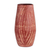Keramikvase, (13 Zoll) - Keramikvase mit Wellenmotiv in Rot aus Ghana (13 Zoll)