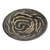 Ceramic decorative plate, 'Rose Waves in Black' (11.25 in.) - Wave Motif Ceramic Decorative Plate in Black (11.25 in.)