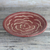 Plato decorativo de cerámica (12 pulg.) - Plato decorativo de cerámica con motivo ondulado en rojo (12 pulg.)