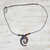Ebony wood pendant necklace, 'Glorious Spiral' - Ebony Wood Spiral Motif Pendant Necklace from Ghana (image 2b) thumbail
