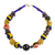 Recycled plastic beaded necklace, 'Eternally Beautiful' - Recycled Plastic and Cotton Necklace from Ghana