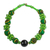 Perlenkette aus recyceltem Kunststoff - Perlenkette aus recyceltem Kunststoff und Baumwolle in Grün