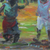 Tagesanbruch – Signierte impressionistische Dorfmalerei aus Ghana