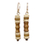 Wood beaded dangle earrings, 'Gazelle' - Beige and Cream Wood Cylindrical Bead Dangle Earrings