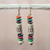 Wood and recycled plastic dangle earrings, 'Eco Beauty' - Colorful Wood and Recycled Plastic Dangle Earrings thumbail