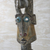 Máscara de madera africana - Escultura de elefante de madera de sesé con máscara africana tallada a mano