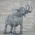 Escultura de acero - Escultura de elefante de alambre de acero hecha a mano en Ghana