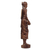 Wood statuette, 'Linguist' - Signed Mahogany Wood Statuette of a Man from Ghana