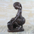 Ebony wood sculpture, 'Collecting Water' - Signed Ebony Wood Sculpture of a Woman Collecting Water (image 2) thumbail