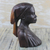 Ebony wood sculpture, 'Bust of a Native Woman II' - Signed Ebony Wood Sculpture of a Woman from Ghana (image 2) thumbail