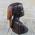 Ebony wood sculpture, 'Bust of a Native Woman II' - Signed Ebony Wood Sculpture of a Woman from Ghana (image 2b) thumbail