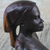 Ebony wood sculpture, 'Bust of a Native Woman II' - Signed Ebony Wood Sculpture of a Woman from Ghana (image 2c) thumbail