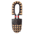 African wood mask, 'Dynamic Cheer' - Brown Cream and Red Accent African Wood Decorative Wall Mask thumbail
