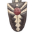 African wood mask, 'Dynamic Power' - Brown and Off-White African Wood Decorative Wall Mask (image 2c) thumbail