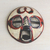 African wood mask, 'Adinkra Hope' - Adinkra-Themed African Wood Mask in Red from Ghana thumbail