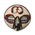 African wood mask, 'Adinkra Hope' - Adinkra-Themed African Wood Mask in Red from Ghana (image 2a) thumbail