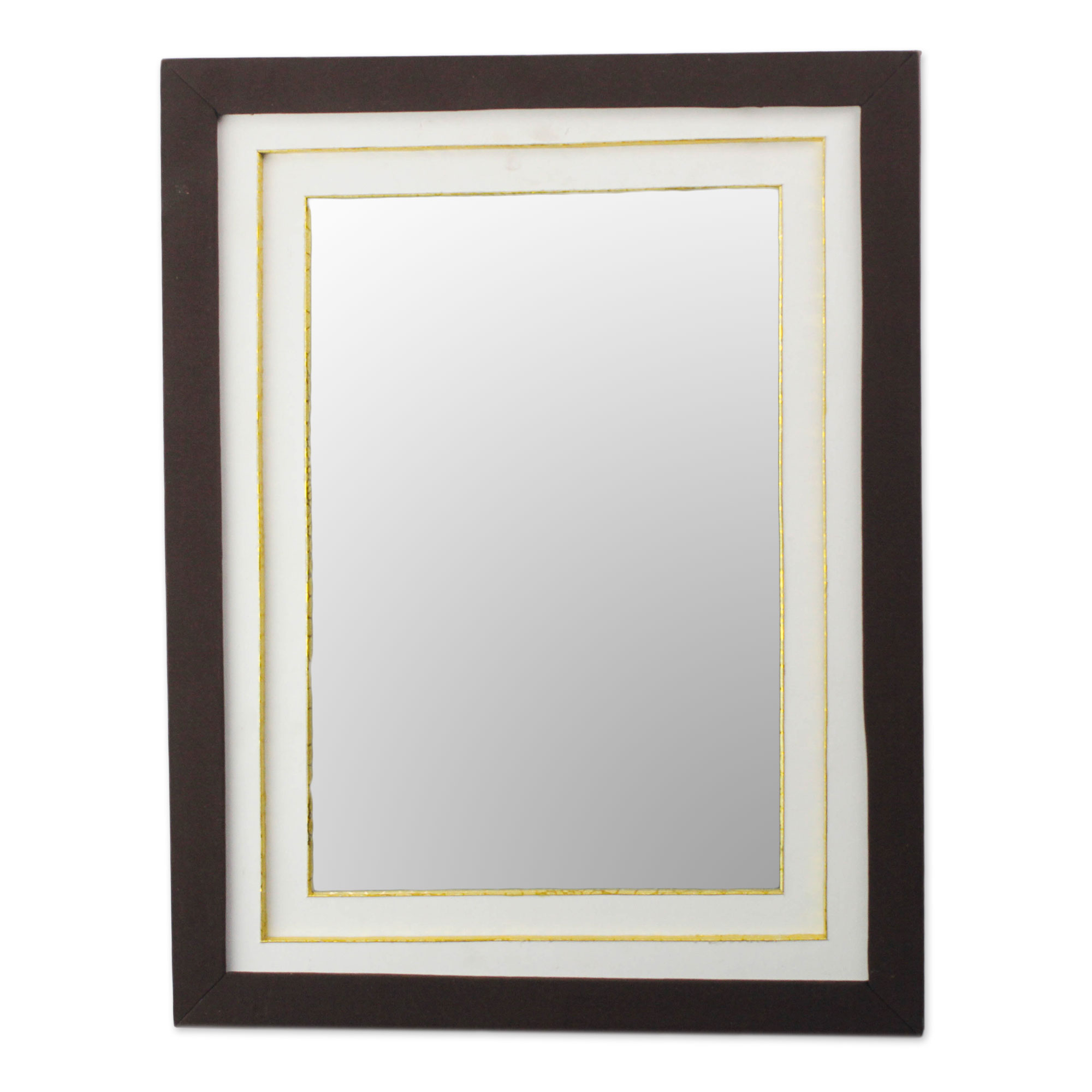 Handmade Modern Wall Mirror from Ghana - Modern Reflection | NOVICA