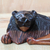Ebony wood sculpture, 'Lying Lion' - Ebony Wood Sculpture of a Lying Lion from Ghana (image 2b) thumbail